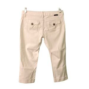 Domaine Jeans White Stretch Denim Capri Jeans Junior Size 9
